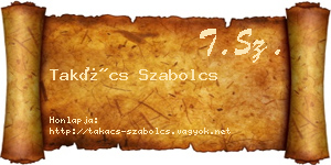 Takács Szabolcs névjegykártya