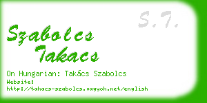 szabolcs takacs business card
