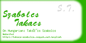 szabolcs takacs business card